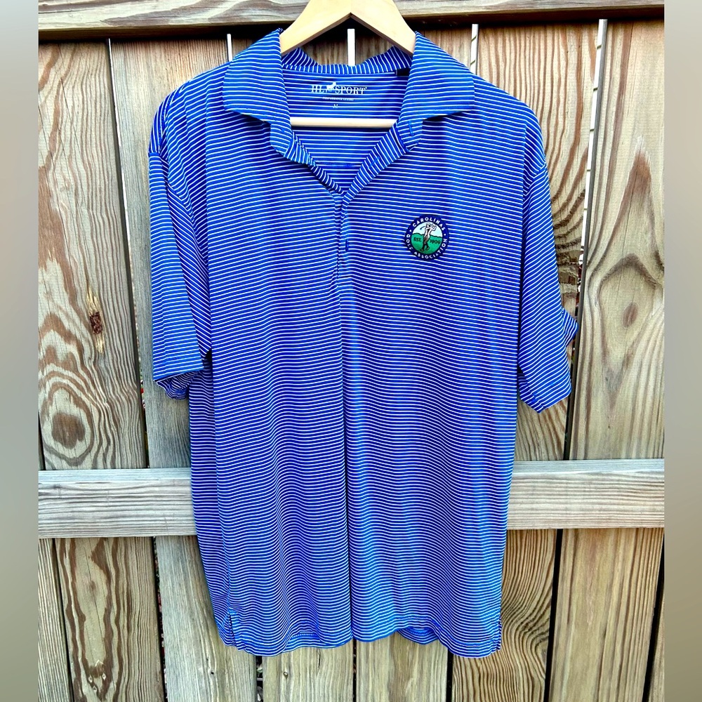 HL Sport Polo Shirt Luxury Performance Mens Carolinas GOLF ASSOCIATION Sz. M